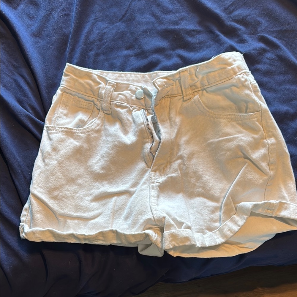 Women's White Casual Shorts